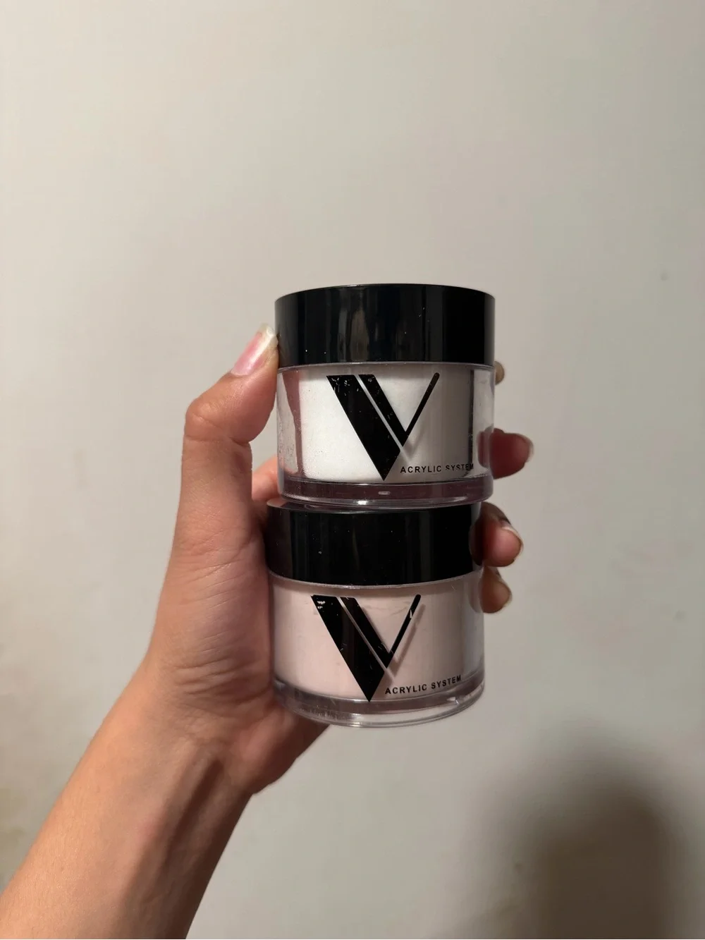 Valentino Acrylic Powder Duo - Crystal Clear & Perfect Nude